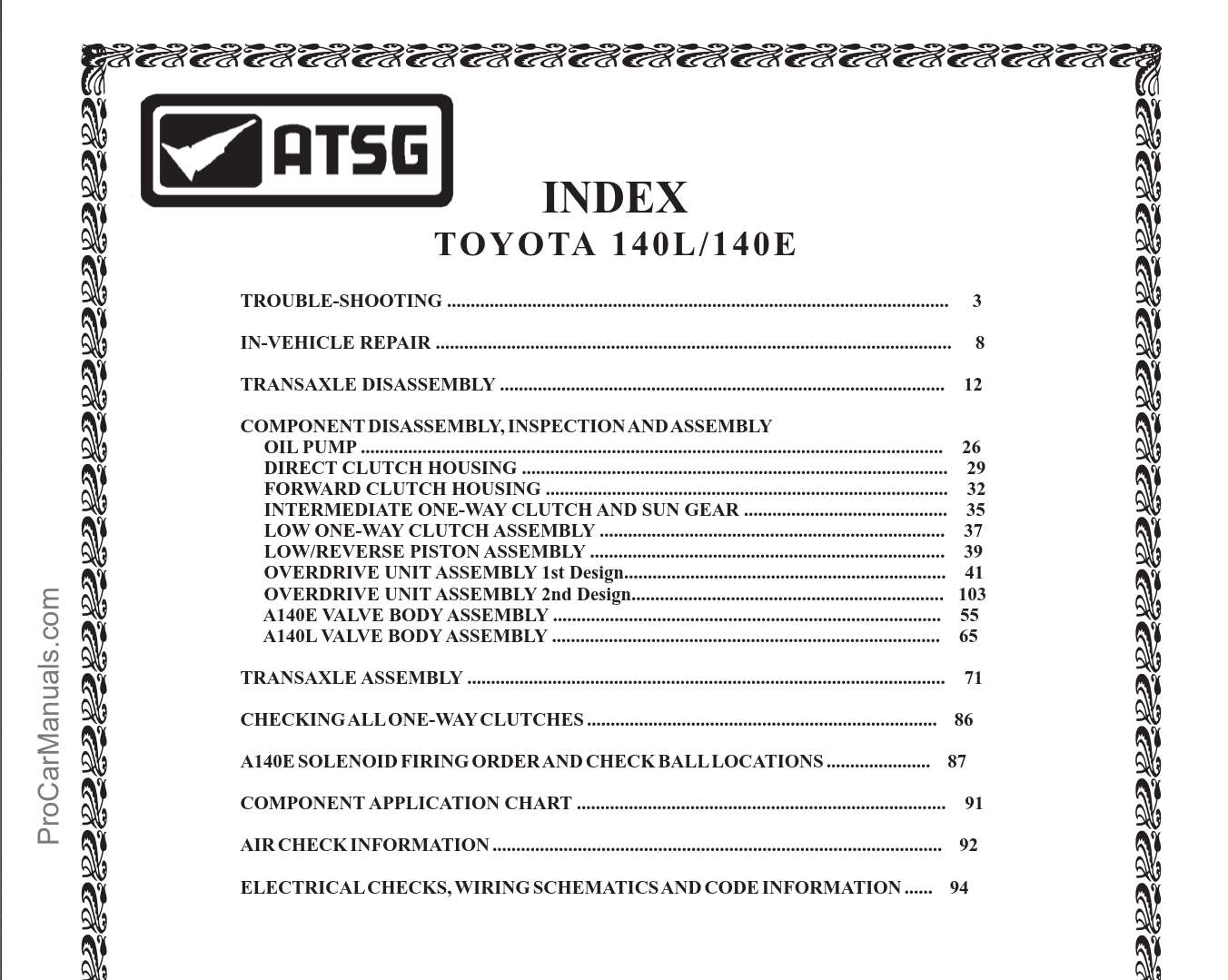 Toyota 140L 140E – ATSG (Automatic Transmission Service Group)