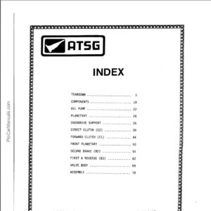 Toyota A340E/H – ATSG (Automatic Transmission Service Group)