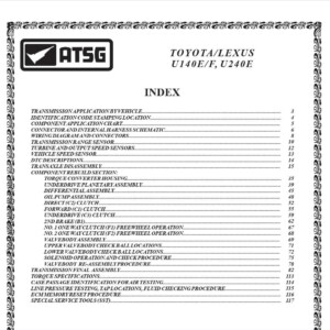 TOYOTA LEXUS U140E U140F U240E – ATSG (Automatic Transmission Service Group)