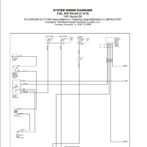 Mazda 626 1997 System Wiring Diagrams