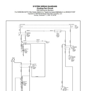 Mitsubishi Montero 1991 Wiring Diagrams