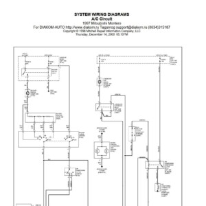 Mitsubishi Montero 1997 Electrical Wiring Diagrams