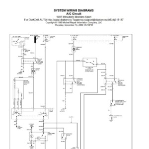 Mitsubishi Montero Sport 1997 Electrical Wiring Diagrams