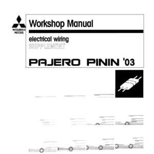 Mitsubishi Pajero Pinin 2003 Electrical Wiring Diagram