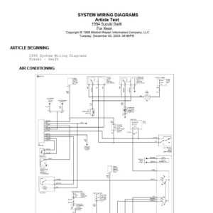 Suzuki Swift 1994 Wiring Diagrams