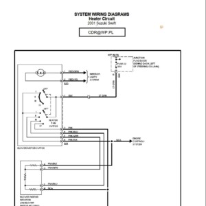 Suzuki Swift 1998 - 2001 Wiring Diagrams