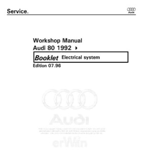 Audi 80 1992 Electrical Systems Manual