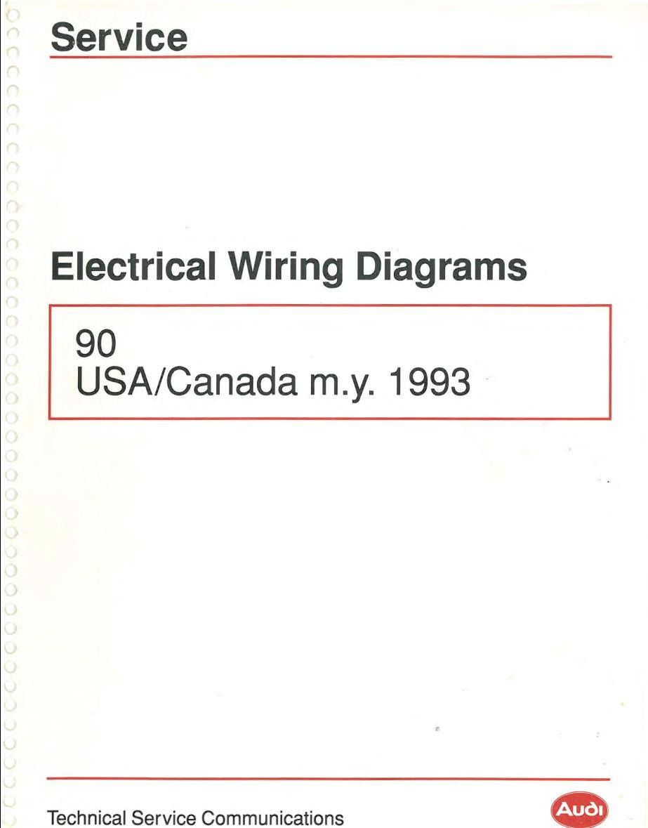 Audi 90 1993 Electrical Wiring Diagrams