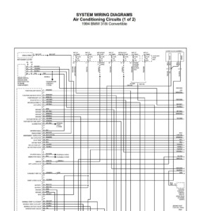 BMW 318i Convertible 1994 Electrical Wiring Diagrams