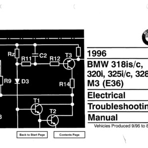 BMW 318is/c 320i 325i/c 328ic M3 E36 1996 Electrical Troubleshooting Manual