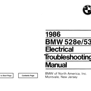BMW 528e 535i 1986 Electrical Troubleshooting Manual
