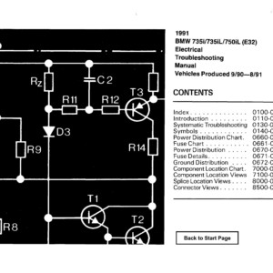 BMW 735i 735iL 750iL 1991 Electrical Troubleshooting Manual
