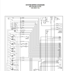 BMW 740i 1994 Electrical Wiring Diagrams