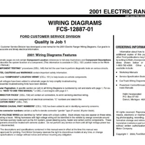 Ford Ranger EV 2001 Wiring Diagrams FCS-12887-01
