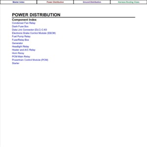 Isuzu VehiCross 2000 - 2001 Wiring Diagram