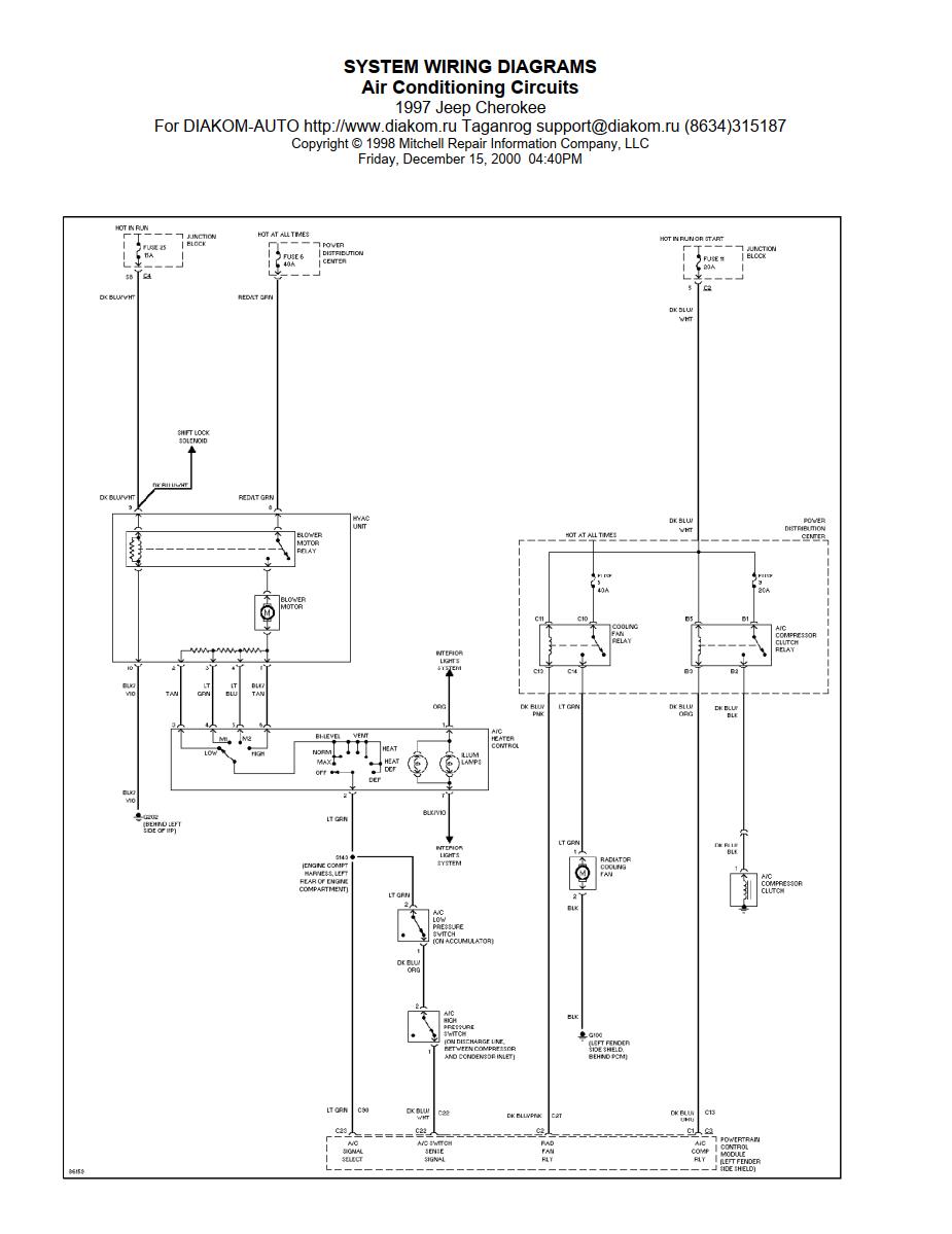 1997 Jeep Cherokee System Wiring Diagrams PDF