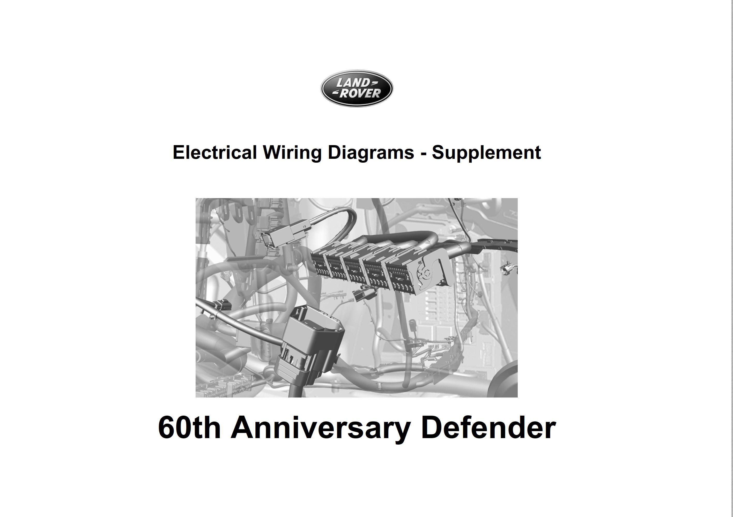 Land Rover Defender Puma 60th Anniversary Electric Wiring Diagrams Supplement