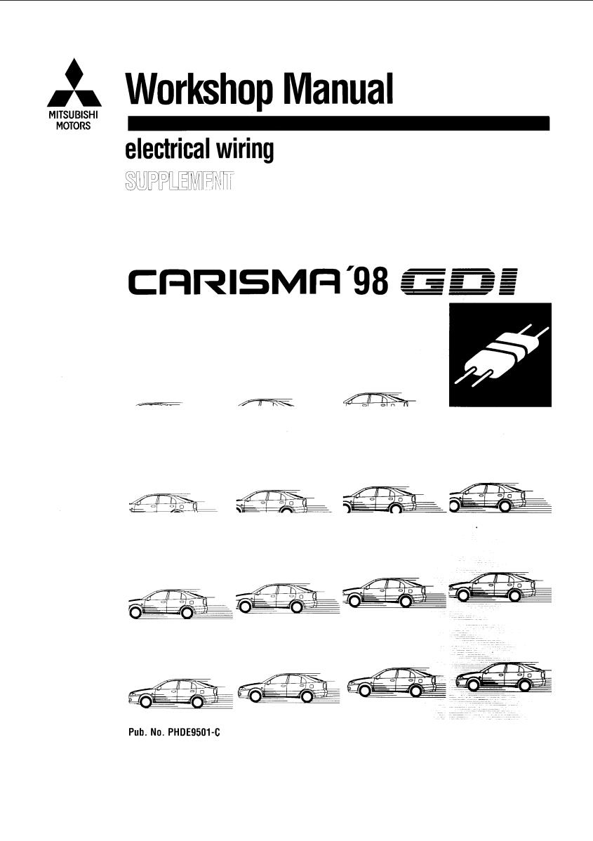 Mitsubishi Carisma GDI 1998 Electrical Wiring Supplement PHDE9501-C