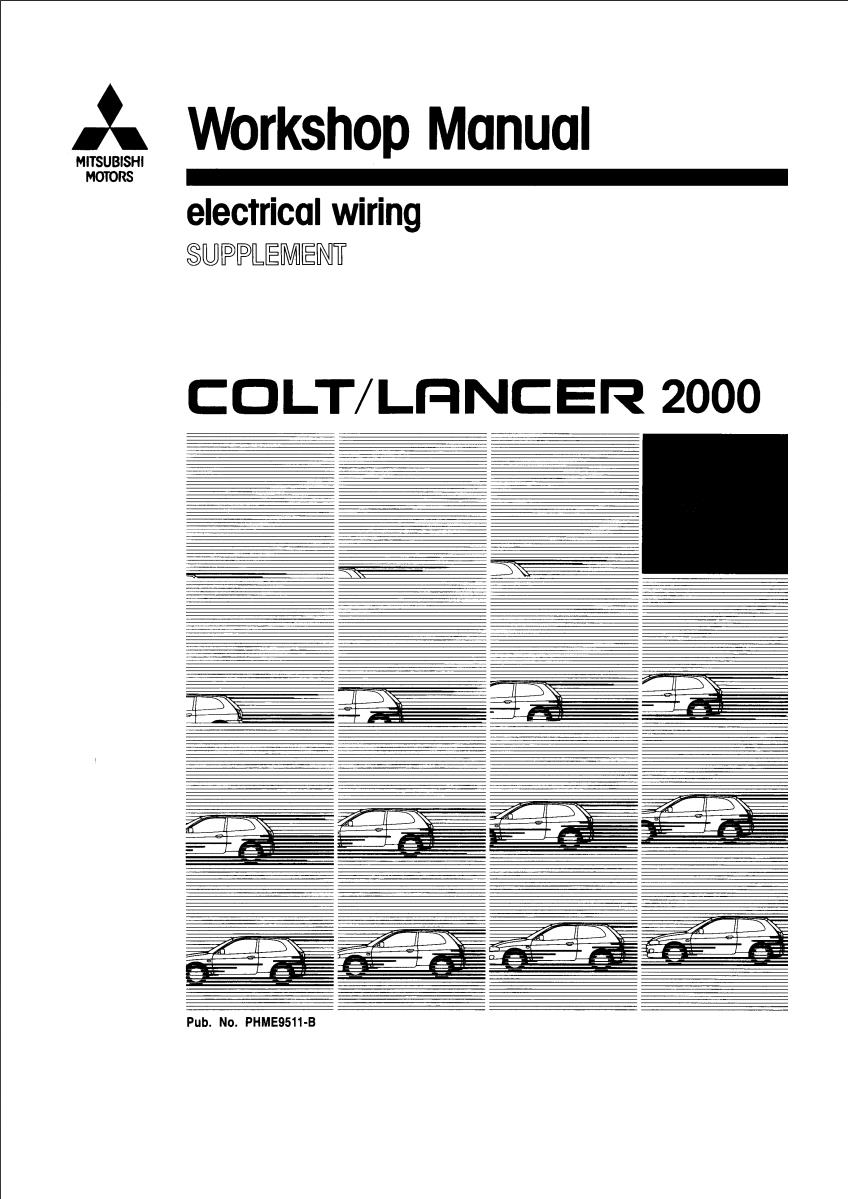 Mitsubishi Colt 2000 Electrical Wiring Diagrams PDF Download