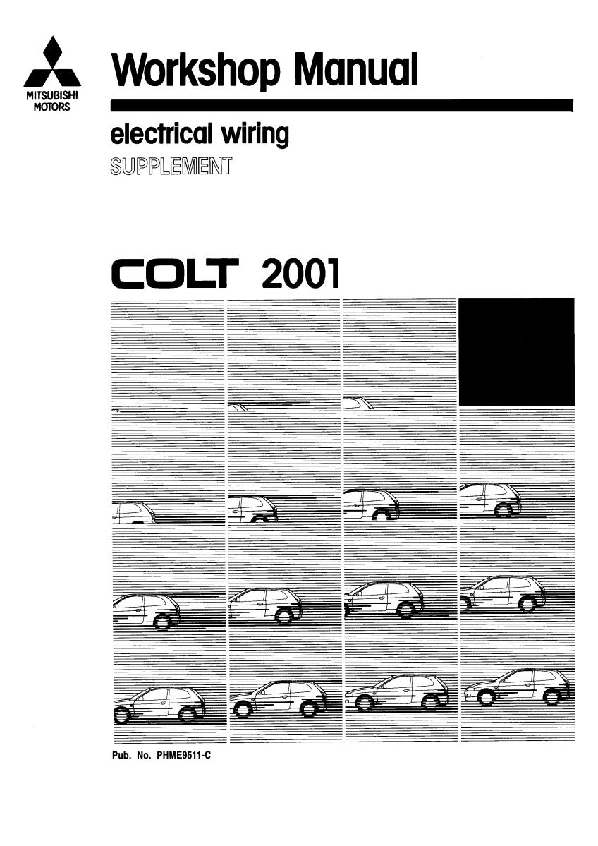 Mitsubishi Colt 2001 Electrical Wiring Supplement PHME9511-C
