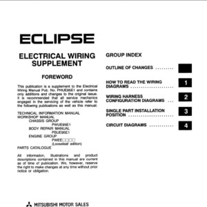 Mitsubishi Eclipse 1997 Electrical Wiring Diagrams