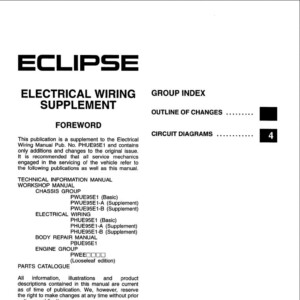 Mitsubishi Eclipse 1999 Electrical Wiring Diagrams