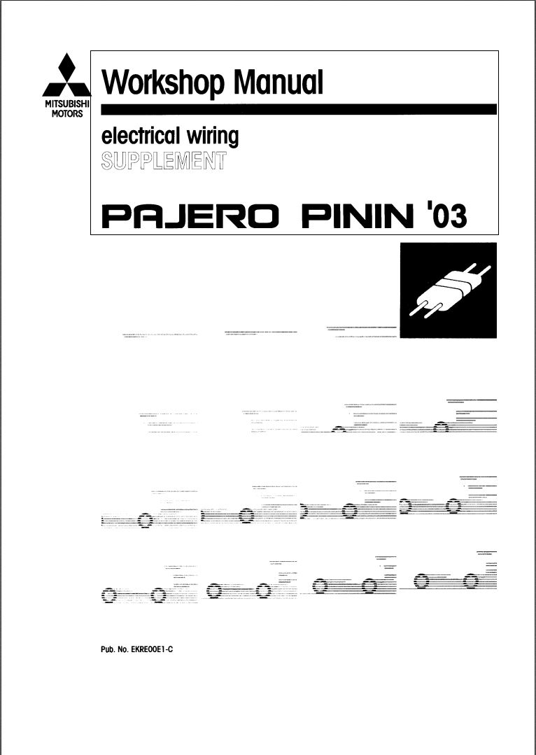 Mitsubishi Pajero Pinin 2003 Wiring Diagram Supplement EKRE00E1-C – PDF