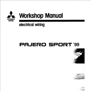 Mitsubishi Pajero Sport 1999 Electrical Wiring Diagram PHJE9810