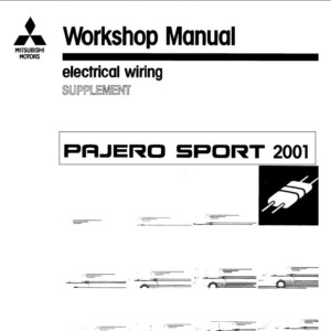 Mitsubishi Pajero Sport 2001 Electrical Wiring Supplement PHJE9810-B