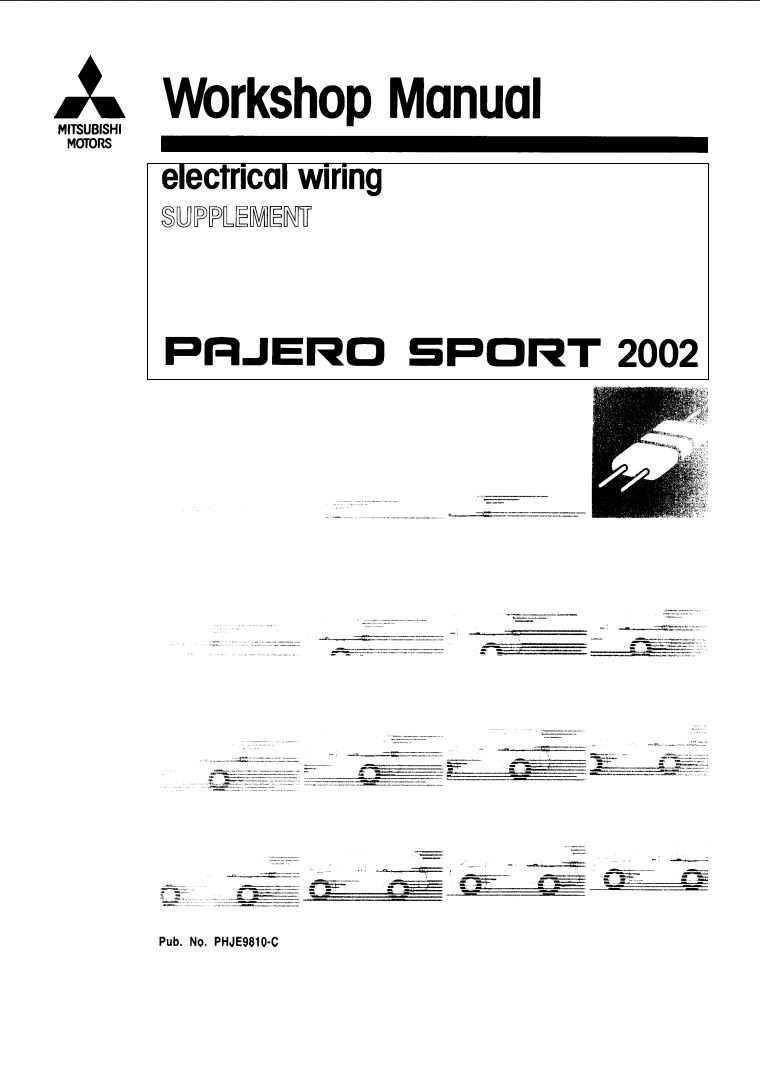 Mitsubishi Pajero Sport 2002 Electrical Wiring Supplement PHJE9810-C