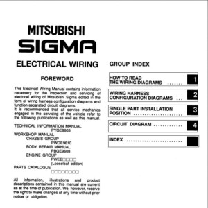 Mitsubishi Sigma 1997 Electrical Wiring Diagram