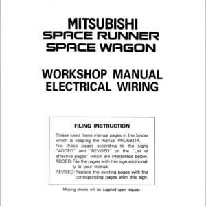 Mitsubishi Space Runner Space Wagon 1992 - 1997 Wiring Diagrams