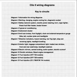 Renault Clio 2 Wiring Diagram