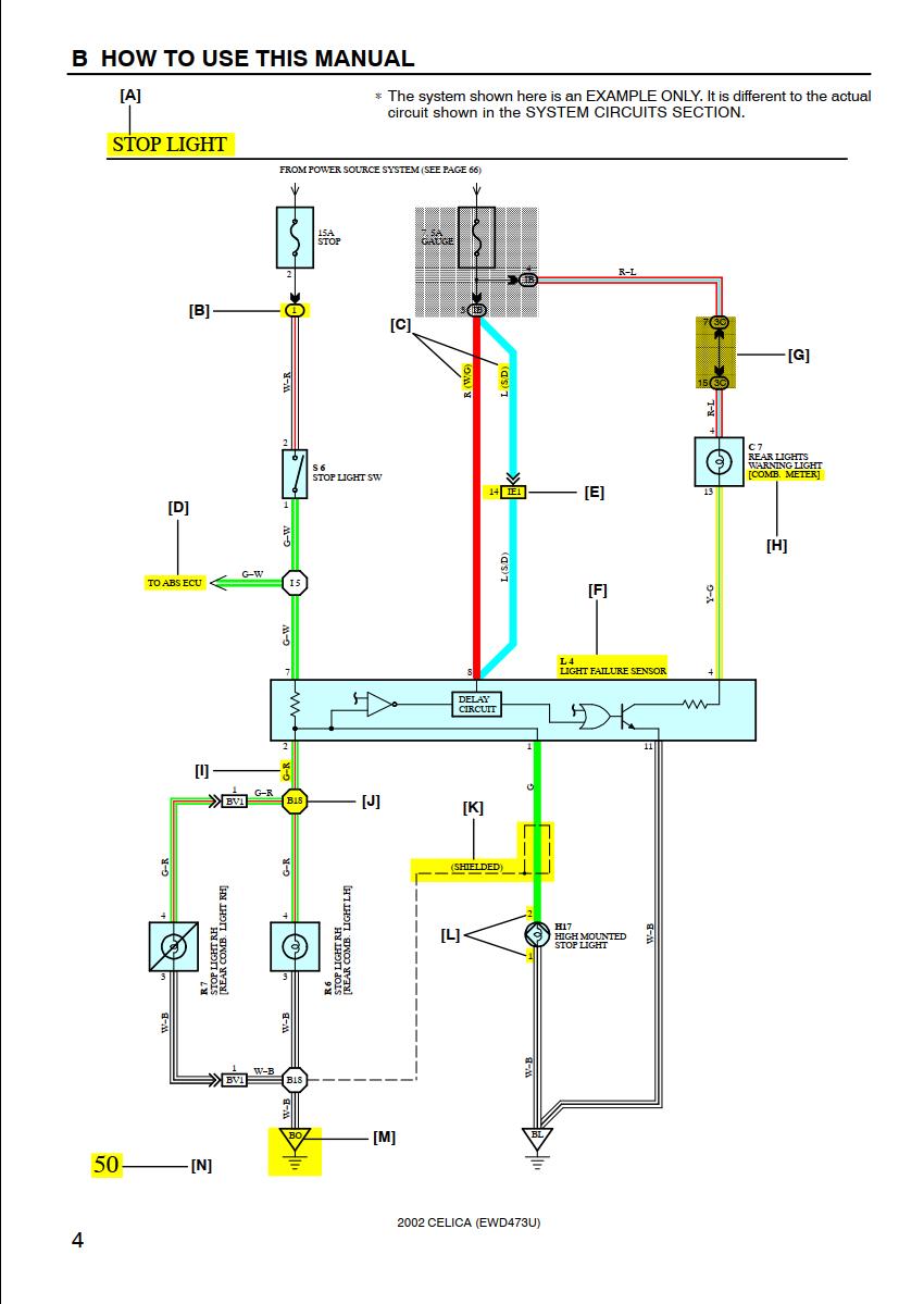 2002 Toyota Celica Electrical Wiring Diagram (EWD473U) PDF