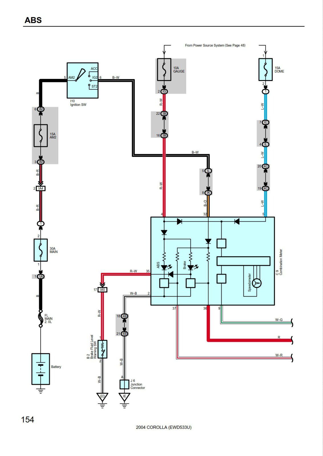 Toyota Corolla Electrical 2004 Wiring Diagram EWD533U – PDF Download