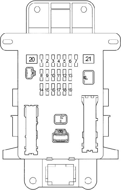 Toyota RAV4 2000 - 2005 XA20 Fuse Box Diagram - PDF for FREE