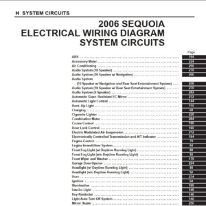 Toyota Sequoia 1st generation 2005 Electrical Wiring Manual