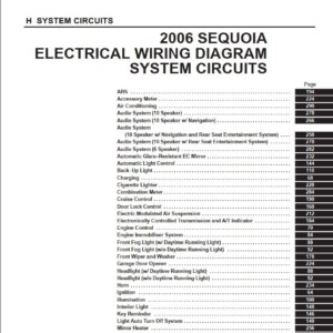 Toyota SEQUOIA 2006 ELECTRICAL WIRING DIAGRAM EM00Z0U