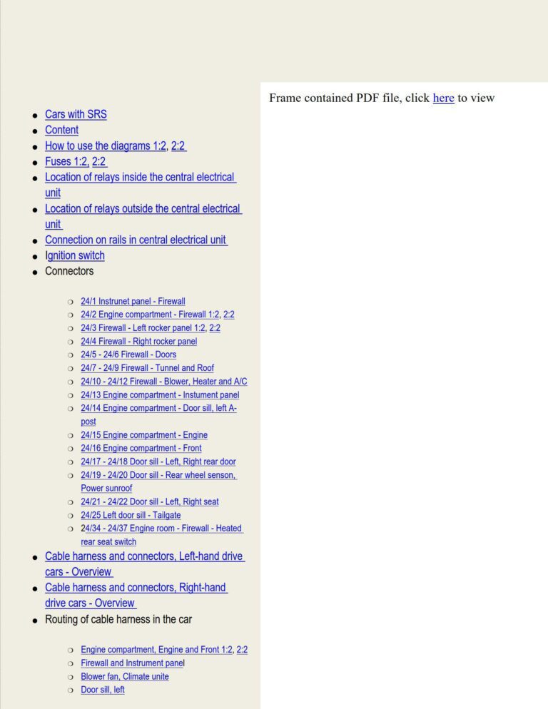 Volvo 850 1995 Wiring Diagrams TP3907202 - DIY & Guides