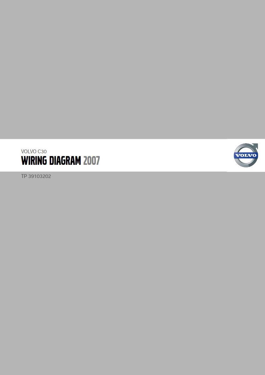Volvo C30 2007 Electrical Wiring Diagram TP39103202