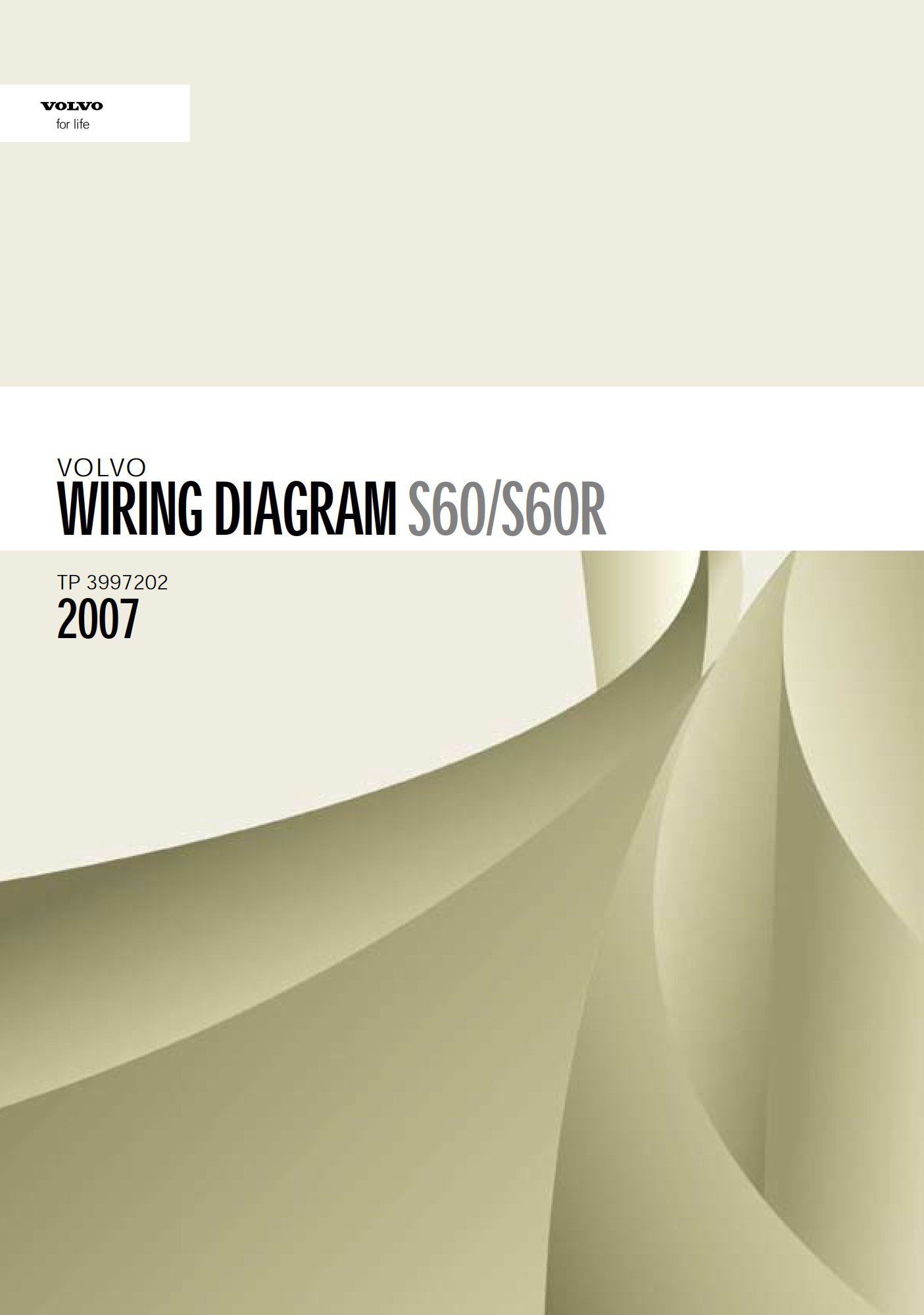 Volvo S60 S60R 2007 Wiring Diagram TP 3997202