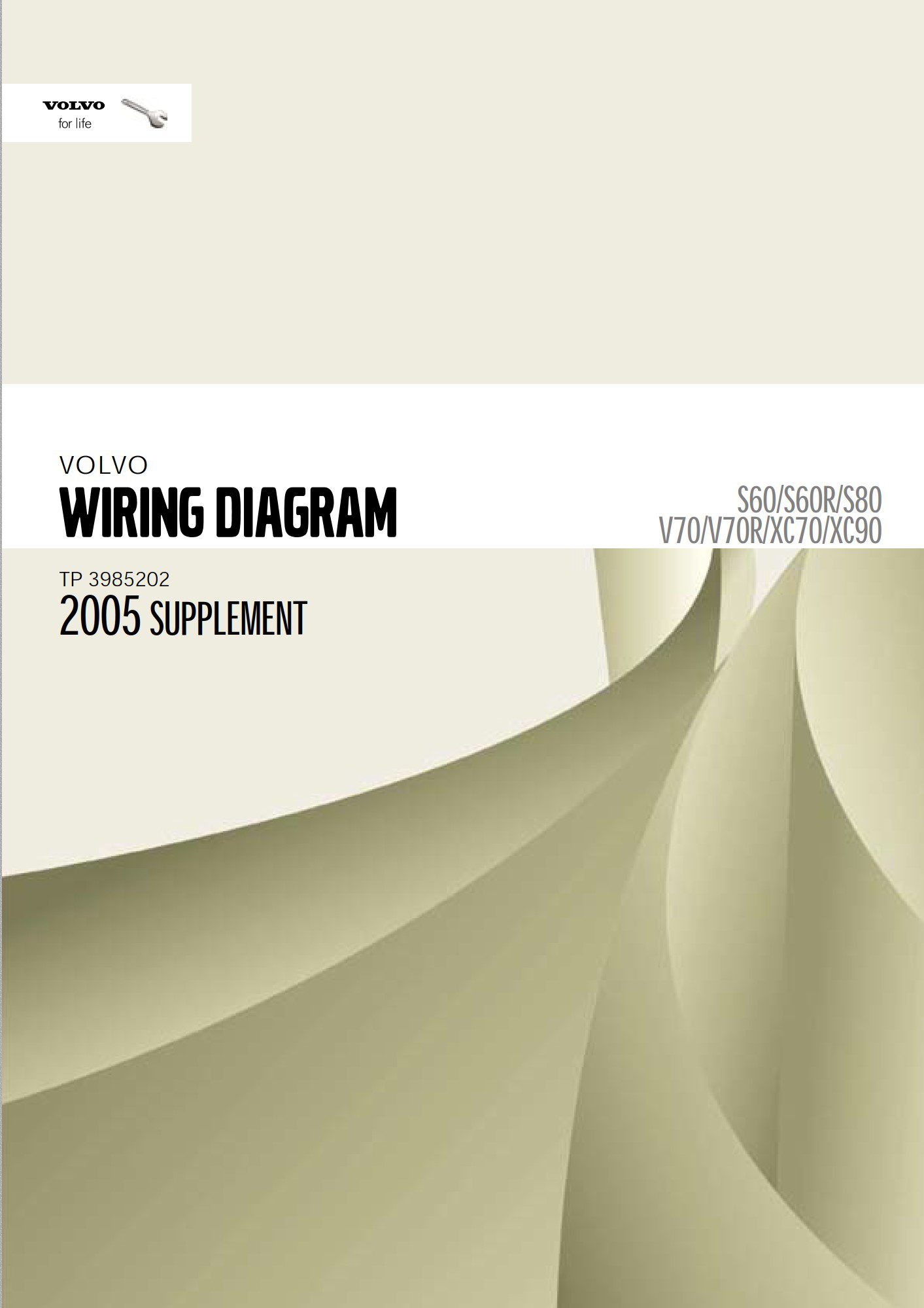 volvo s60 s60r s80 v70 v70r xc70 xc90 wiring diagram supplement