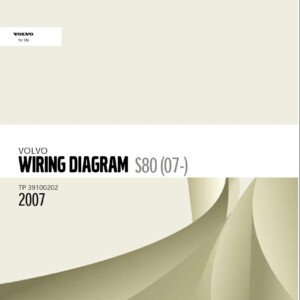 Volvo S80 2007- Electrical Wiring Diagram TP39100202