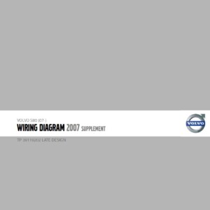 Volvo S80 2007- Wiring Diagram Supplement TP 39119202