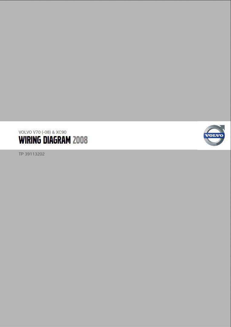 Volvo XC90 V70 2008 Wiring Diagram