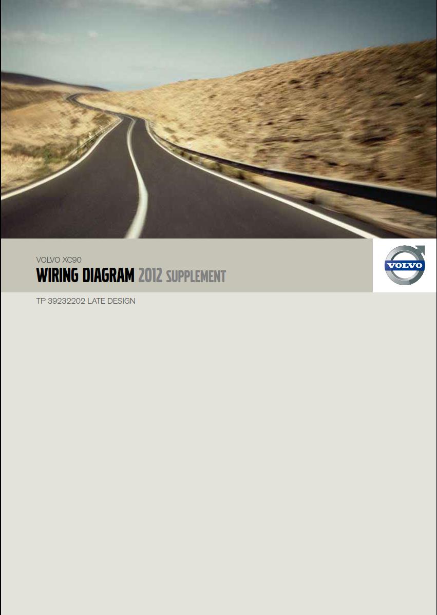Volvo XC90 Wiring Diagram 2012 Supplement TP 39232202